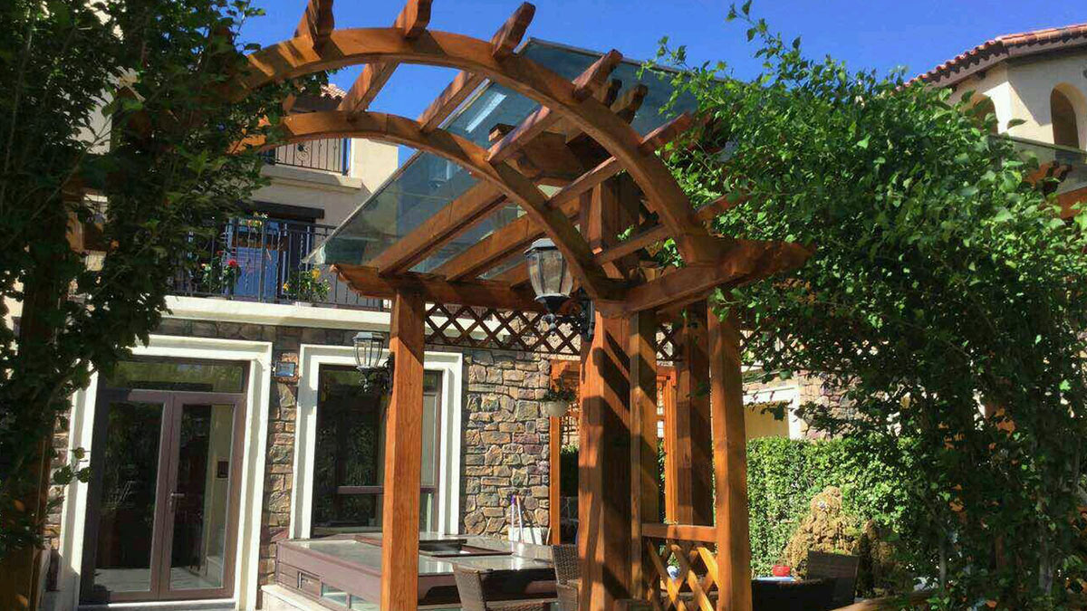 防腐木-小院門(mén)頭